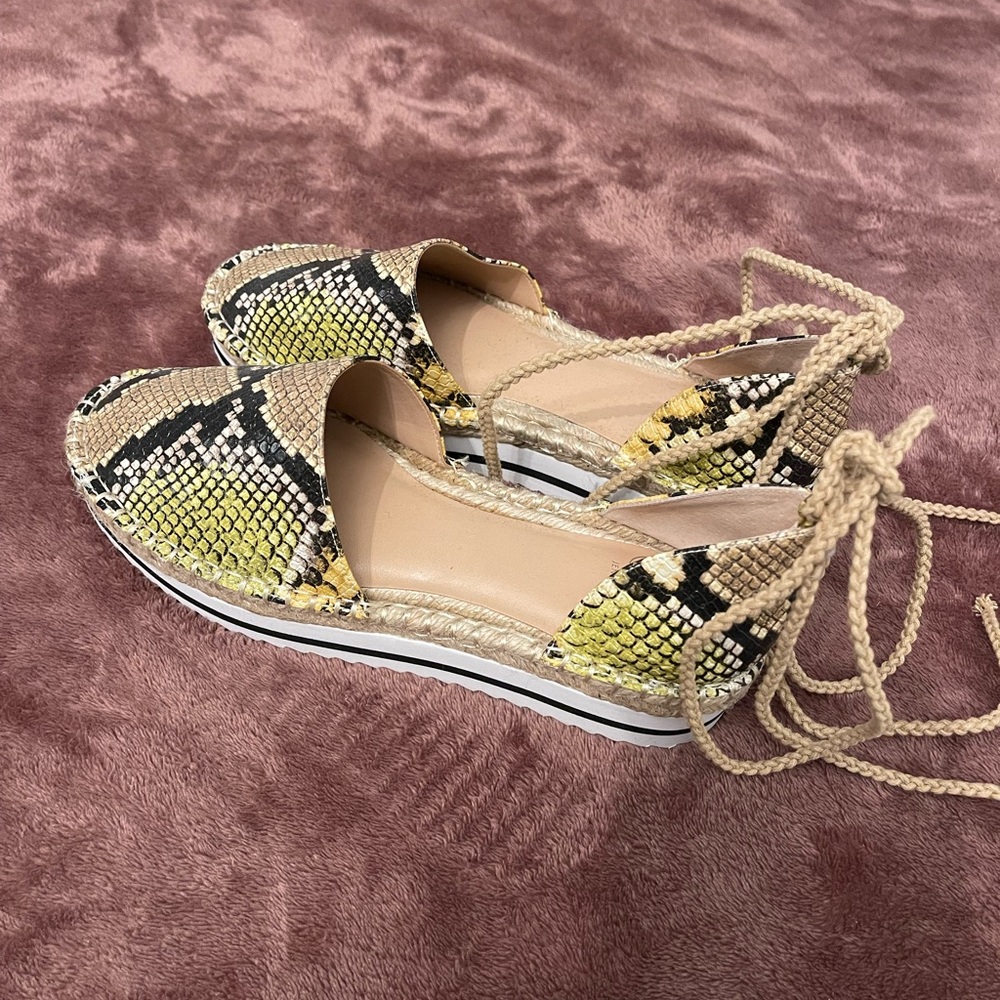 Brand New JLO Platform Lace up Sandals